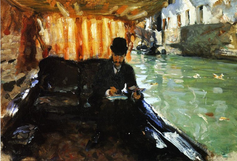 Ramón Subercassaux in a Gondola, 1880
